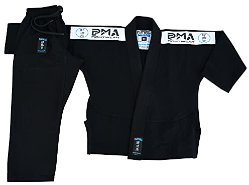 Uniforme de jiu-jitsu pour enfants Elite - Tissage nacré - Noir (M2)