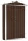 vidaXL Capanno da Giardino Marrone 116x45x175 cm in Acciaio Zincato