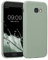 kwmobile Hülle kompatibel mit Samsung Galaxy A5 (2017) Hülle - weiches TPU Silikon Case - Cover geeignet für kabelloses Laden - Graugrün