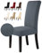 BalladHome Stuhlhussen 6 Stück Stuhlbezüge Stretch Stuhlbezug Elastische Spandex Stuhlhussen Universal Abnehmbare Waschbar für Hotel Party Bankett (Dunkelgrau, 6 Stück)-M