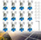 Morsetto Centrale in Alluminio Pannelli Solari PV 12 pezzi Staffa per Pannello Solare Fissaggio Pannelli Solari per modulo altezza 30-50 mm, morsetto per il montaggio di profili in alluminio 20 mm
