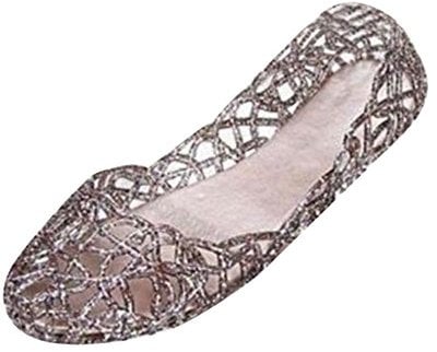 Women Sandals Flats Jelly Shoes Flat Summer Shoes Gold Beach Sandals Womens Slipper Ballet Pumps Ballerina Shoes Dolly Shoes