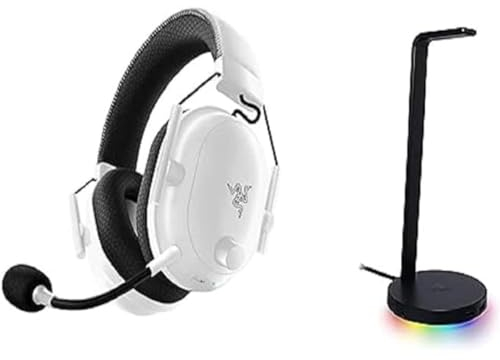 Razer BlackShark V2 Pro + Base Station V2 Chroma - Auriculares inalámbricos para deportes electrónicos y soporte para auriculares habilitado para Chroma con concentrador USB y sonido envolvente