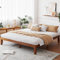 Giantex 35,6 cm King Wood Platform Bed Frame, Minimalist Style Mattress Foundation with Solid Rubber Wood, Heavy Duty Wood Slat Support, Without Headboard, Easy Assembly, No Boxspring Needed, Walnut