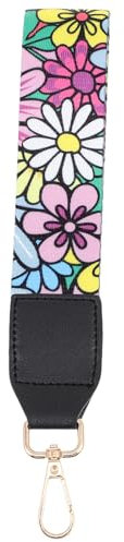 DIYEAH Colorful Floral Handbag Wrist Strap - Wristlet Bag Replacement Key Wallet Chain Tote Handbag Lanyard Clutch Wristlet Accessory