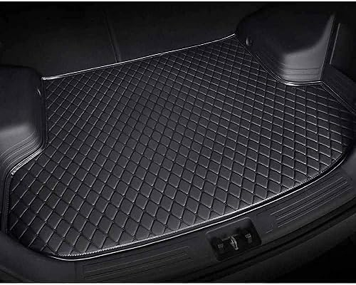 DDYYZZ Auto Leder Kofferraummatten für Cupra Formentor 2021-2023, All Weather Kratzfest rutschfest Wasserdicht Kofferraumwanne Cargo Mat, Auto Interieur Zubehör, B/All-Black