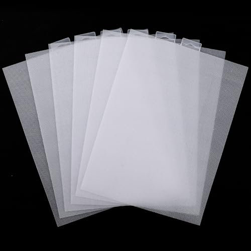 6 Stück Plastic Canvas Kreuzstich Kunststoffgitter, 14 CT Plastic Canvas Sheets, Kunststoff Nadelstich Leinwand, für Kreuzstich, DIY Bastelstrick, Häkelprojekte (20,9 × 27,9 cm) ﻿