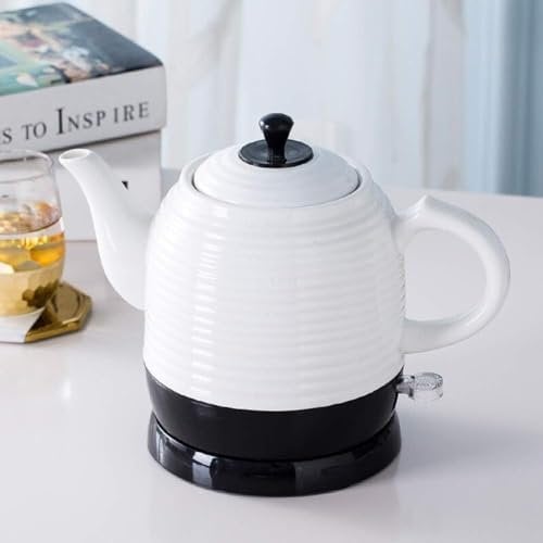 vkeid Kettles Electric Ceramic Cordless Kettle Teapot-Retro Red 1.2 L Jug, 1350W Water Fast For Tea Fast Present