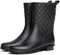 Csgkag Stivali di Gomma da Donna a Metà Polpaccio Impermeabili Stivali Giardino da Donna stivali da Pioggia All'aperto Wellington Boot,Nero,EU37