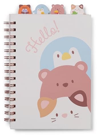 NICI Spiral Notizbuch mymochi 15x21cm 80 Blatt 80g - bunt - Praktisches mymochi Notizheft im Kawaii-Design – ideal für Schultasche & Büro, tolle Geschenkidee für Freundschaft | 61815