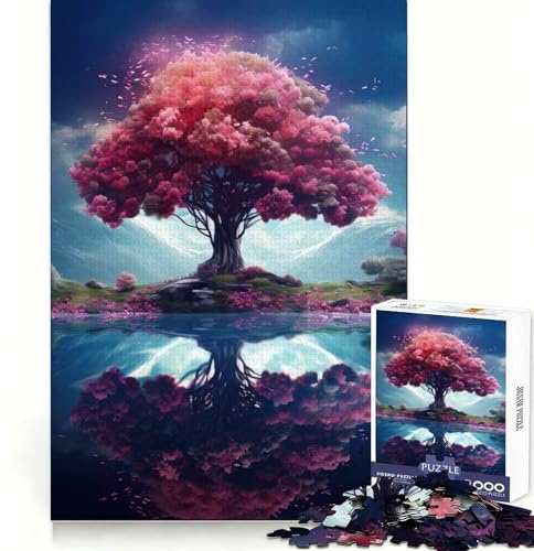 Puzzle L'Albero della Vita in Primavera da 1000 pezzi per adulti, gioco di logica e abilità, calma e relax, taglio preciso, regalo affettuoso 38x52cm