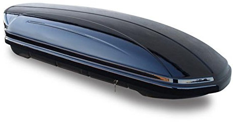 Skibox Dachbox schwarz VDP-MAA460G großer Dachkoffer für Ski 460 Liter abschließbar + Alu-Relingträger Dachgepäckträger Audi A4 Avant 96-07