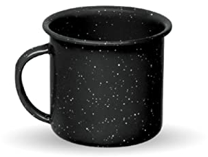 WARMCOOK CINSA-315643-Taza de acero esmaltado, diámetro 8 cm, 360 ml, color negro