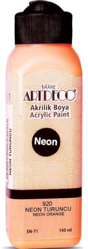 Artdeco Peinture acrylique fluo, 140 ml, orange fluo 920