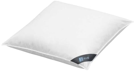 Spessarttraum Daunenkissen 80x80 cm Blue | Kopfkissen | Allergiker geeignet (Nomite) | Oeko-TEX | Made in Germany | weiß