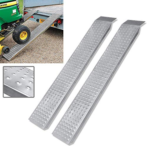 UISEBRT 2X Auffahrrampe Verzinkter Stahl 400kg - Verladeschiene Verladerampen Auffahrrampen für Motorrad Anhänger Wohnwagen PKW