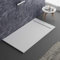 piatto doccia bianco, design moderno, modello Siviglia, in marmo e resina, effetto pietra ardesia, luxury, gelcoat, slim 3cm 70x140