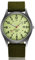 Macabolo - Montre militaire de luxe pour homme - Éclairage dans l’obscurité - Montre de sport - Mouvement à quartz - Avec calendrier, Couleur : vert clair