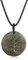 COAI Geschenkideen Unisex Halskette mit Lebensbaum Anhänger aus Goldenem Obsidian Baum des Lebens Medaillon Vestellbare Kette