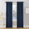 CUCRAF 100% Blackout Curtains Blue 72 Inch Drop 2 Panels Soft Texture Sun Blocking Thermal Eyelet Curtains for Bedroom Living Room 46 X 72 Inch