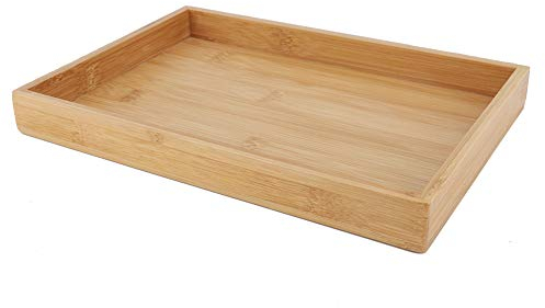 Bandeja para Servir, Bandeja de Desayuno Rectangular de Madera, Bandeja para Servir Alimentos para Pan, Pastel, Pizza, té, Fruta, vajilla para el hogar(28 * 19.5 * 3cm)