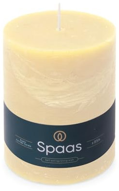 Spaas Rustic Pillar Candle 100/130 mm 95h, Ivory