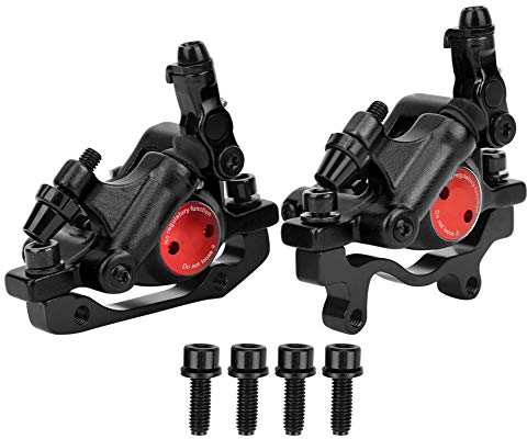 HB-100 Disco Idraulico a Trazione in Linea, Freni a Disco a Pressione Olio Pinze Utensili in Lega di Alluminio Freno a Disco Idraulico Set Anteriore Posteriore per Bicicletta(Nero)
