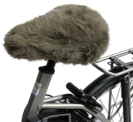 Lammfell Fahrradsattelbezug Camel Fell Sattelüberzug Merino Schaffell