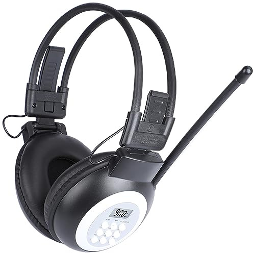 HanRongDa Radio Headphones Portable Stereo FM Radio with Best Reception, DSP Digital Personal Wireless Headset with Preset Stations, AA Battery Operated for Walking, Traveling, Jogging HRD-308