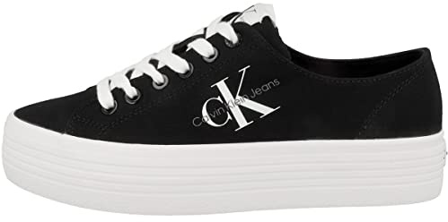 Calvin Klein Jeans Damen Vulcanized Sneaker Vulc Flatform Essential Mono Plateau