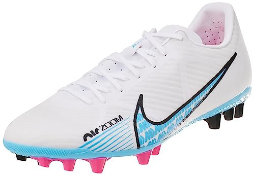 NIKE Zoom Vapor 15 Academy AG, Sneaker Uomo, White/Baltic Blue-Pink Blast, 47 EU