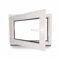 Kellerfenster - Kunststoff - Fenster - weiß - BxH: 120 x 50 cm - 1200 x 500 mm - DIN Links - 3 fach Verglasung - 60 mm Profil