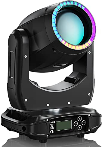 WZYBUTA Cabeza Movil LED 150W DMX512 Luz para Escenario RGBW Luces de Fiesta 15Gobos 13 Colores para Discoteca Boda DJ Party Navideña Iluminación