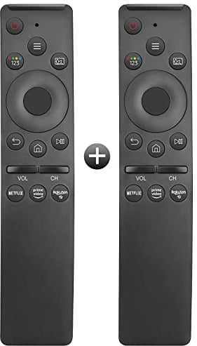 (Pack of 2) Universal Remote Controls for All Samsung TV LED QLED UHD SUHD HDR LCD Frame Curved Solar HDTV 4K 8K 3D Smart TVs, with Buttons for Netflix, Prime Video, Rakuten TV