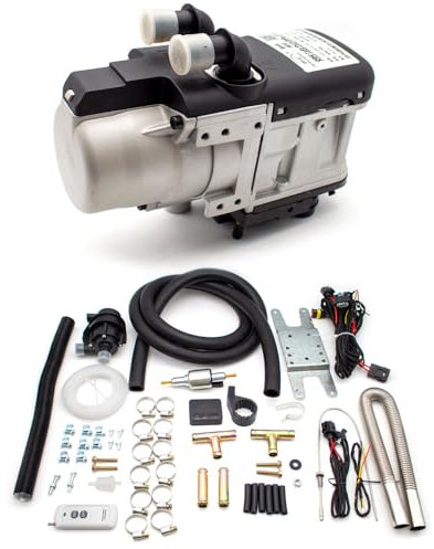 Jieotwice Sanitär Standheizung Diesel Benzin Dual Modus Lufterhitzer Diesel Allzweckheizung Vorwärmen des Motors 12V 5KW YJH-Q6(Set A)