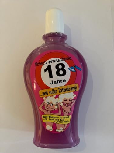 Udo Schmidt Spass Shampoo - Frisch gewaschene 18 -Zum 18.Geburtstag mit Spruch (Grundpreis 34,26 Euro/l)…