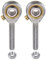 sourcing map 2Stk POS5 M5 Stecker Stab Endlager M5x0.8 Rechtshänder Gewinde Selbstschmierend Gelenk Stab Enden Inklusive Kontermutter