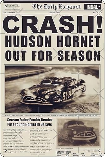 Metall-Blechschild Crash Hudson Legend Hornet, 20,3 x 30,5 cm, Wandkunst, Dekoration