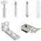 Kit de réparation de porte pliable 6 pièces avec pivots de 0,95 cm, roue de guidage de 2,2 cm à 2,5 cm et supports pour porte pliante en accordéon