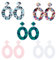 ANATTASOUL 5 Paar Acryl-Ohrringe Für Damen, Bunte Statement-Ohrringe, Geometrische Ohrringe, Runde Tropfen-Ohrringe, Melierte Creolen, Modeschmuck, Kostümparty