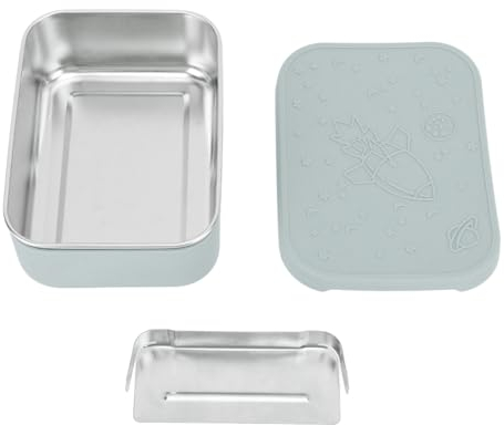 Stainless Steel Lunch Box, 850ml Japanese Leakproof Lunch Box Kids Lunch Snack Lunch Box Portion Control Lunch Box with Compartments for Childrens School Picnic(Blue)