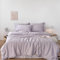 Waterlily 100% Eucalyptus Tencel Lyocell Bedding Set 4 pcs Duvet Cover Fitted Sheet Pillowcases Double King Size Vegan Silk Organic Natural Softer than Bamboo Luxury Bed Linen (Lilac Grey, Double)