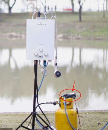 10L Outdoor Portable Camping Hiking Gas Shower Bathtub Water Heater W/Stand Pump