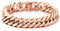 COOLSTEELANDBEYOND Herren Edelstahl Kubanische Kette Panzerkette Armband, Rotgold, Satiniert