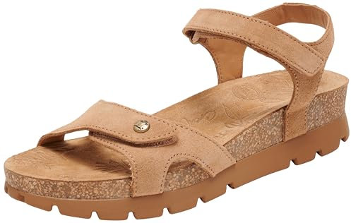 Panama Jack Sandalias planas Sulia para mujer, Cuero B19, 41 EU