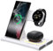 4 in 1 Fast Wireless Charger for Samsung Charging Station Android Phone Multiple Devices LED Light Folding Dock Charger Stand for Samsung S24 S23 S22 Z Flod5 Z Flip5 series watch earbuds (White)