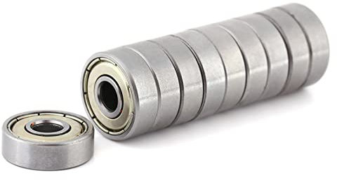 10 Stück 626ZZ Miniatur Kugellager Skateboard-Kugellager kleine Kugellager Doppelmetall Geschirmt/Versiegelt Kohlenstoffstahl Rillenkugellager Durable Multi-Use 6x19x6mm