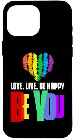 Pride Phone Case Damen Herren LGBTQ Regenbogen Handyhülle Hülle für iPhone 16 Pro Max