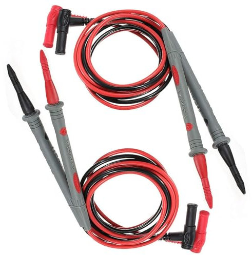 LilaLemon 2 Pairs Multimeter Test Leads with Crocodile Clips 1M, CAT III 1000V / 10A Multimeter Leads, Test Leads for Multimeter