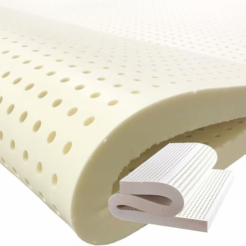 Hypoallergen Naturlatex-Matratze 110×150cm(43×59inch), Ergonomische à 7 Zones Latexmatratze, 100% Natur Latex-Matratze Gleichmäßige Wärmeableitung, Verdickt Latex Matratze,4in